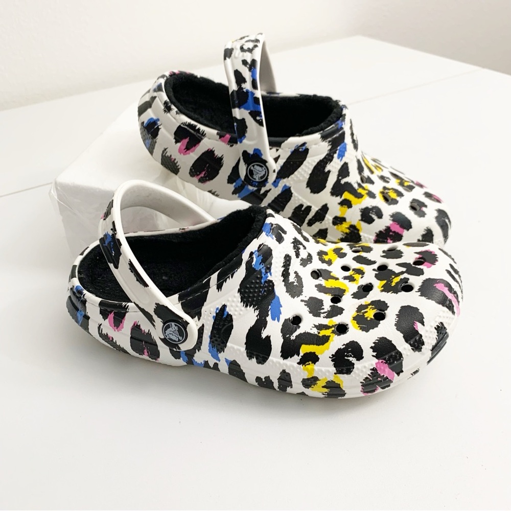 CROCS Classic Animal Print Lined Clogs ~ 4M/6W